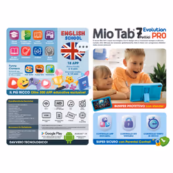 Lisciani Hi Tech Educativo Mio Tab 7” Evolution Pro Tablet per bambini - Vista aggiuntiva 4