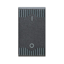 AVE - Interruttore Bipolare Noir S45 Colore Nero 2P 16AX Finitura Opaca 1M 45310