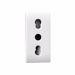 Presa elettrica bipasso 10/16A per serie civile Ave Banquise Sistema 45 Serie: Sistema 45 Presa bipasso P17/11 2x10/16A+T - 2 ...