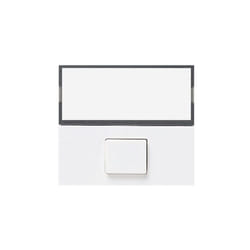Pulsante portanome 2 moduli illuminabile per serie Ave Banquise Sistema 45 45B88