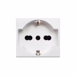 Presa Schuko unel bipasso universale 10/16A per serie Ave Banquise Sistema 45. Caratteristiche: Presa schuko bipasso 2P+T 10/ ...