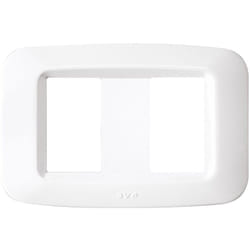 AVE - Placca in tecnopolimero Banquise Sistema 45 2 Moduli Bianco lucido 45PY002BB