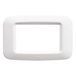 Placca in tecnopolimero Ave Banquise Sistema 45 3 Moduli Bianco lucido 45PY03BB