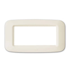 Placca Ave in tecnopolimero Yes 45 4 Moduli bianca Blanc lucida 45PY04BP