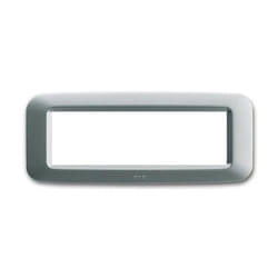 Placca AVE Argento Opaco 6 Moduli Yes 45 Tecnop. 6 Mod. ( AVE cod. 45PY06AO )