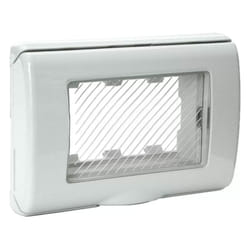 AVE - Placca autoportante IP55 con membrana 3 moduli RAL7035 45SP43N
