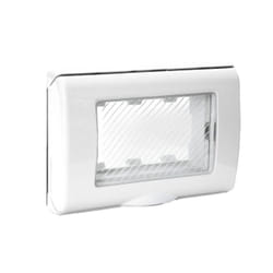 AVE - Placca Stagna per Serie Sistama 45 con coperchio IP55 3 Moduli Bianco 45SP43BN