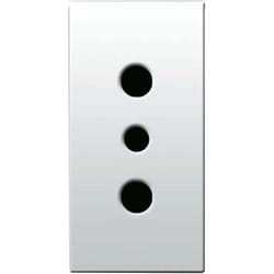 Presa standard italiano domus s44 colore ral 9010 p11 2p+t 10a 250v 1 modulo 441006ts