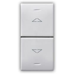 AVE - Doppio pulsante con frecce domus s44 colore ral 9010 1p na+1p na 10a 250v 1 modulo 441056f