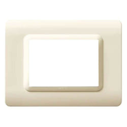 AVE - Placca Tecnopolimero Sistema 44 Sabbia cornice sabbia 3 moduli 44PY03SA
