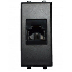 AVE - Presa Telefonica Tekla RJ11 colore nero 1 modulo 445024