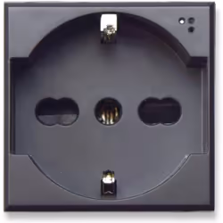 Presa schuko bipasso (UNIVERSALE), Serie Tekla colore grigio scuro, 2P+T 10/16A 250V~, con alveoli schermati, illuminabile (s ...