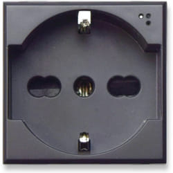 AVE - Presa Schuko Bipasso Tekla S44 Colore Grigio 2P+T 10/16A 250V Finitura Opaca 2M