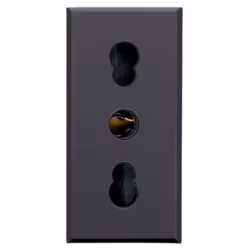 Presa bipasso AVE Tekla S44, colore grigio scuro, 2P+T 10/16A 250V, finitura opaca, 1 Modulo. Caratteristiche: Presa di corre ...