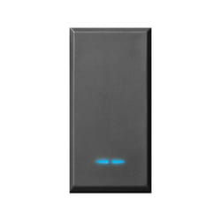 AVE - Pulsante tasto con gemma tekla s44 grigio 1p 10a illuminabile 1 modulo 445005