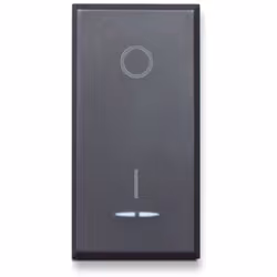 Interruttore con gemma Tekla S44 grigio 2P 16AX illuminabile Ave 445010 Interruttore con gemma, Serie Tekla colore grigio scu ...