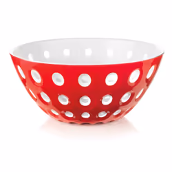 Fratelli Guzzini Ciotola murrina 25 rossa, Rotondo, Stirene Acrilonitrile (SAN), Rosso, Bianco, 2,7 L, Le murrine, Pio&tito t ...