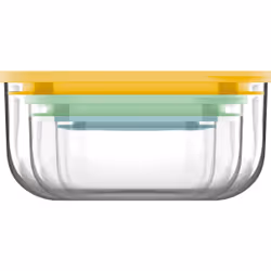 Fratelli Guzzini 11335052 recipiente per cibo Quadrato Set Blu, Verde, Trasparente, Giallo 3 pz - Vista aggiuntiva 6