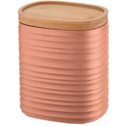 Barattolo M - Terracotta Il barattolo è ideale per conservare zucchero, sale, ma anche spezie e caffè. Il coperchio, in legno ...