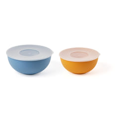 Fratelli Guzzini 29269152 recipiente per cibo Rotondo Set Blu, Arancione 2 pz