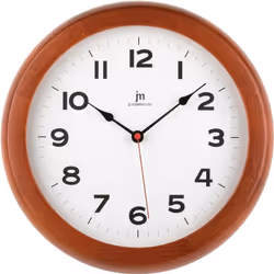 Lowell Justaminute 21034C, Parete, Orologio al quarzo, Rotondo, Marrone, Bianco, Legno, Italia