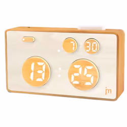 Lowell JD9532, Sveglia digitale, Rettangolo, Legno, CA/Batteria, 5 V, 150 mm