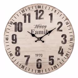 Lowell 21563, Parete, Orologio al quarzo, Rotondo, Legno, MDF, Pannello di fibra a media densità (MDF)