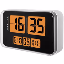 Lowell JD9910, Parete, Orologio radiocomandato, Rettangolo, Nero, Arancione, Argento, Batteria, 5 V