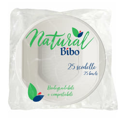 BIBO 25 Scodelle In Bioplastica Bianche 500 ml