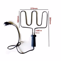 n RESISTENZA DI RICAMBIO PER BISTECCHIERE ELETTRICHE DA 1600 WATT n nn n Misure resistenza - Larghezza 27,5cm - altezza 18cm ...