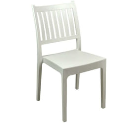 Sedia plastica stampata minerva bianca cm52x46h87
