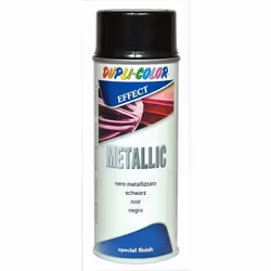 Scopri la Vernice Spray Metallic Nero Metallizzato 400 ML di Motip Dupli, ideale per metallo, legno e più. Asciugatura rapida ...