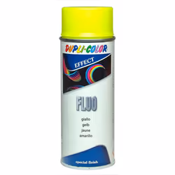 Smalto acrilico fluorescente giallo 400 ml; Ideale per lavori di bricolage e fai da te su tutti i tipi di materiali, per inte ...