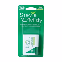 Stevia Midy è un dolcificante naturale derivato dalla pianta di Stevia, 300 volte più dolce dello zucchero e senza calorie. P ...