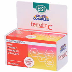 Esi Ferrolin C Vitamine Minerali 30 Capsule Integratore di Ferro