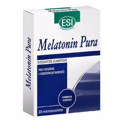 Esi Melatonin Pura è un integratore alimentare che supporta il ritmo sonno-veglia, ideale per anziani e chi vive situazioni d ...
