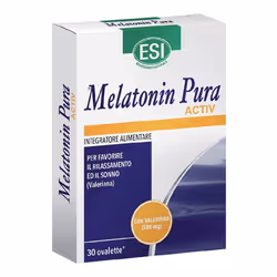 Melatonin Pura Activ è un integratore che favorisce un sonno ristoratore, ideale per chi soffre di insonnia o jet lag. Contie ...