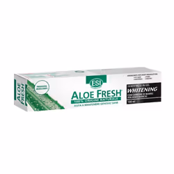Esi Aloe Fresh Whitening è un dentifricio in gel con carbone di bambù per denti bianchi