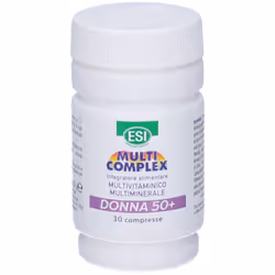 Esi Multi Complex Donna 50+ Multivitaminico 30 Compresse è un integratore alimentare formulato specificatamente per risponder ...