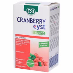 ESI Cranberry Cyst Forte Integratore con D-Mannosio per Vie Urinarie 16 Stick