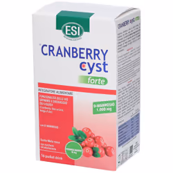 ESI Cranberry Cyst Forte Integratore con D-Mannosio per Vie Urinarie 16 Stick