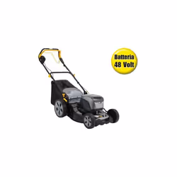 Scocca acciaio. Batteria Litio 48 Volt - 1,5 kW. Max taglio D. 46 cm., altezza taglio 22/80 mm., regolazione centralizzata de ...