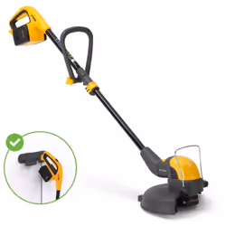 Il GT 300e Kit a batteria è alimentato da due batterie ePower da 20 V (2 Ah) , che rende la rifinitura e la bordatura un piac ...