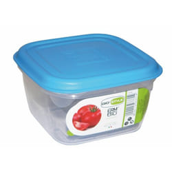 Contenitore in plastica per alimenti con coperchio gio' style quadro lt. 2