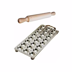 Alluminio stampato montato su base di acciaio smaltato Piedini gomma antiscivolo Dotato di mattarello in legno naturale