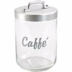 Barattolo per il caff} in vetro con coperchio in alluminio. Barattolo Cm 10 Lt.1 Caffe' 6675D- SPECIFICHE DEL PRODOTTO -Barat ...