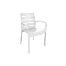 Sedia resina con braccioli bianca 'borneo-formica'