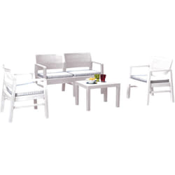 Set Salotto Rattan Kilimanjaro Bianco
