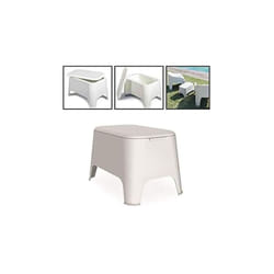 Tavolino petra per interno/esterno art.183 - cm.59x39x36h., bianco