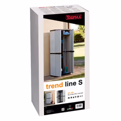 Toomax Trend Line S Art. 201, Grigio, Nero, 4 ripiani, Da terra, Armadio per deposito attrezzi, 2 porta/porte, Porta a batten ...